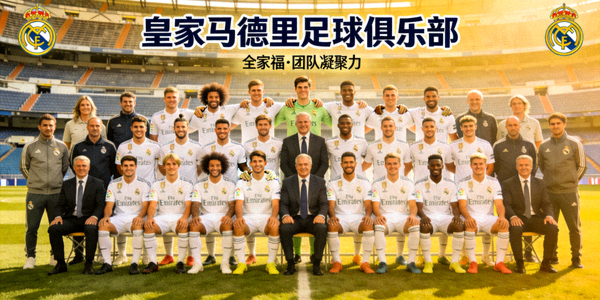 著名足球俱乐部全家福合影展示团队凝聚力